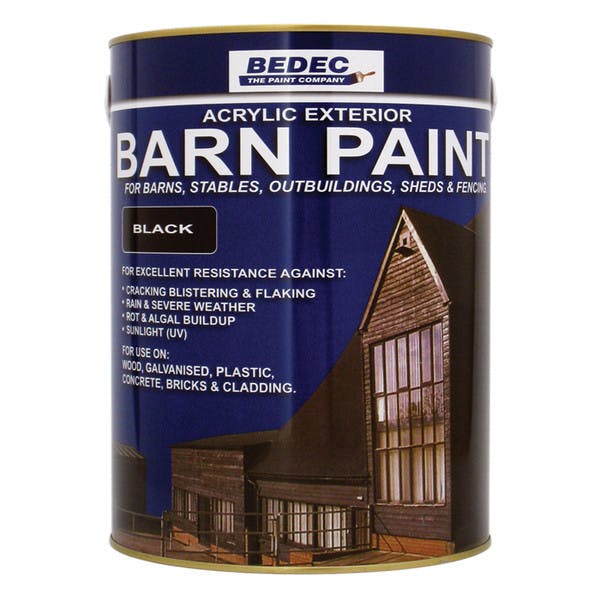 Bedec Barn Paint Semi Gloss Black 5l Gibbs Dandy