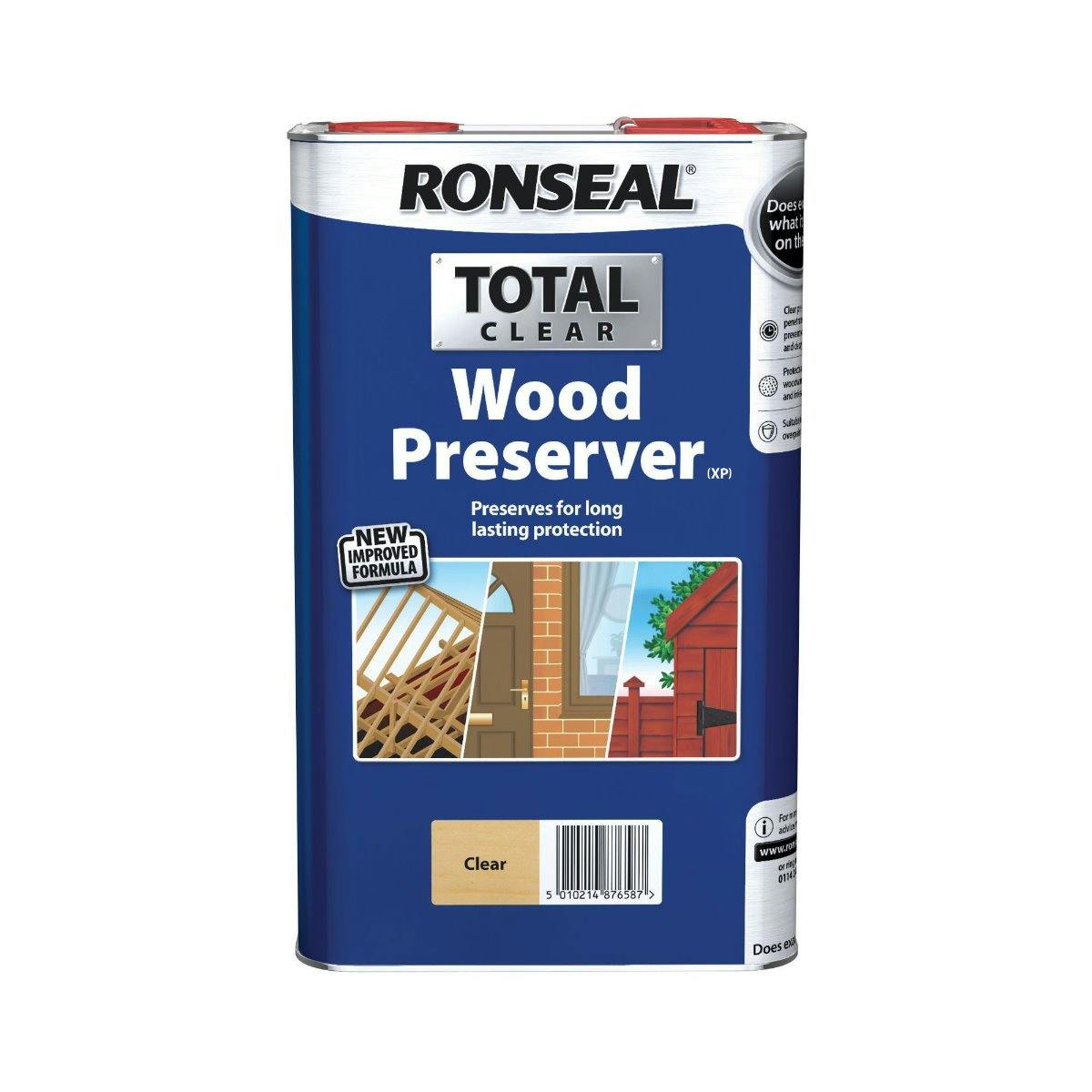 Ronseal Total Wood Preserver Clear 5L | Gibbs & Dandy