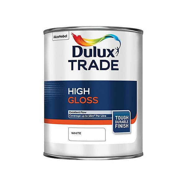 Dulux Trade High Gloss White 5L Gibbs & Dandy