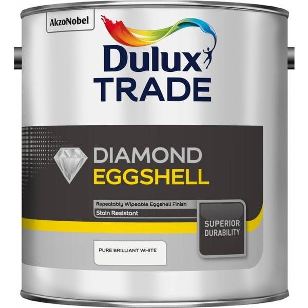 Dulux Diamond Eggshell Pure Brilliant White 2.5L Gibbs & Dandy